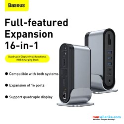 Baseus 16 -in -1 Working Station Four-Screen Multifunctional Type-C HUB Adapter（US+EU+UK)
